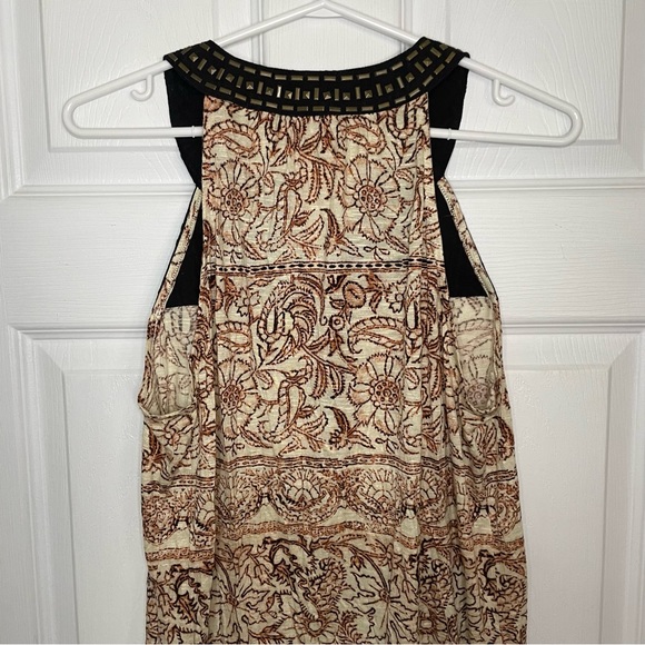 Lucky Brand Floral Studded Boho sleeveless top Medium - Picture 5 of 8